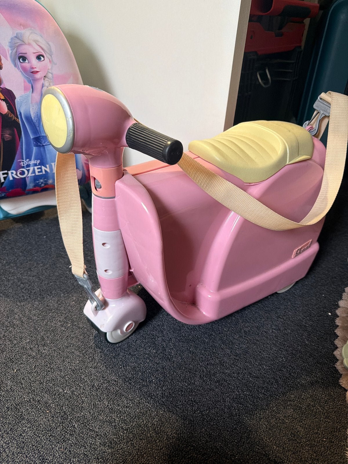 Roze Scooter Koffer voor Kinderen - Handige Reiskoffer, Ophalen, Gebruikt