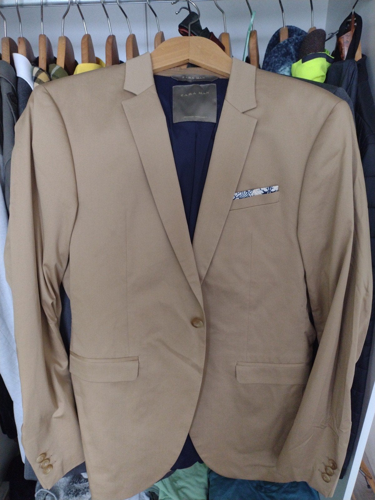 Zara getailleerd colbert maat 50, zo goed als nieuw, Kleding | Heren, Zara, Maat 48/50 (M), Beige, Ophalen of Verzenden
