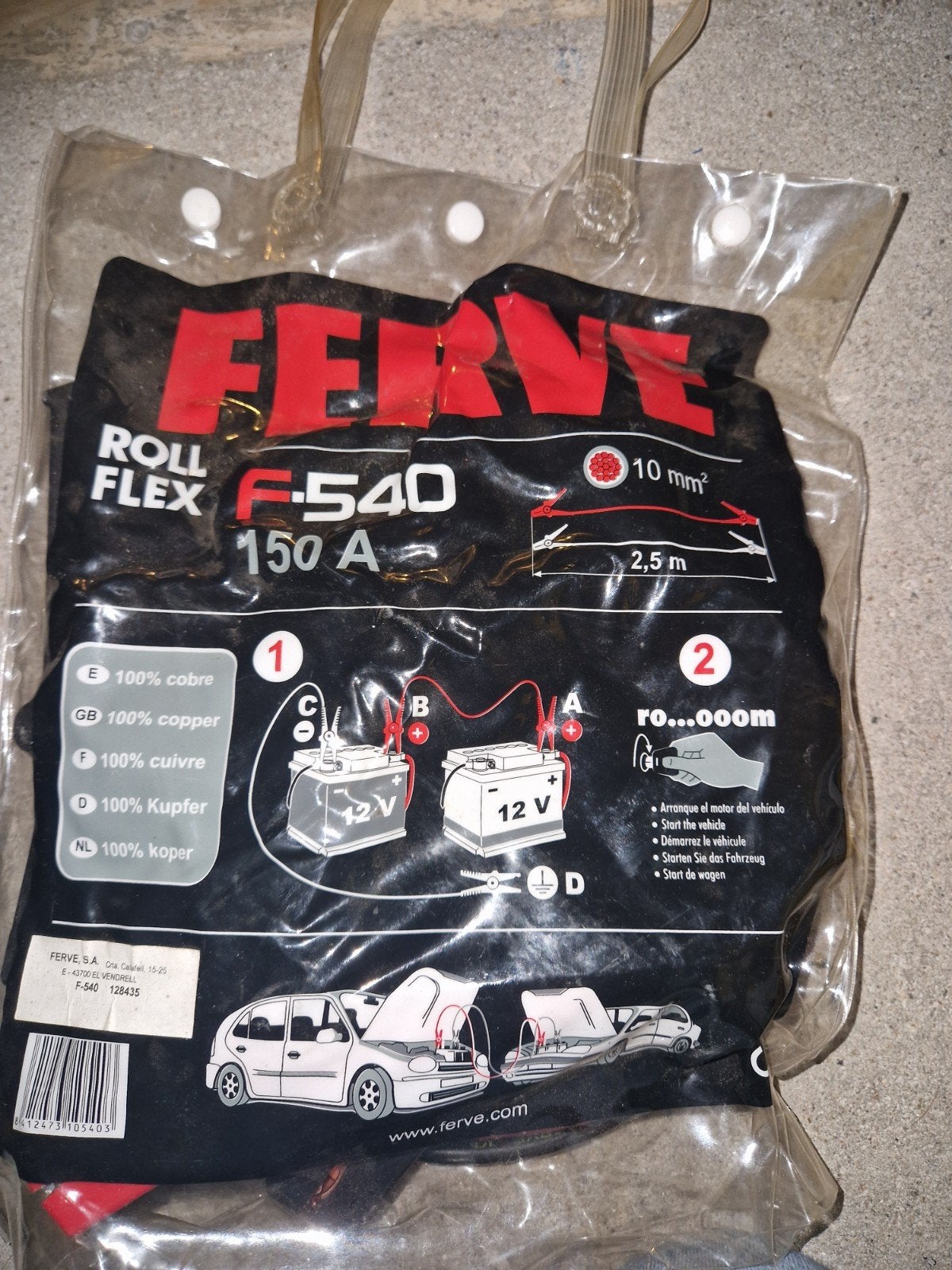 Nieuwe Ferve Roll Flex Startkabels F-540 150A 2,5m, Auto diversen, Ophalen, Nieuw