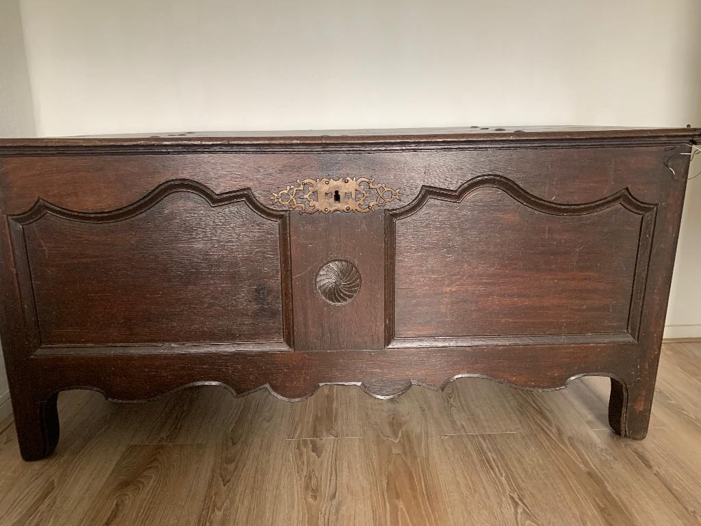 Mooie antieke houten dekenkist uit de 19e eeuw, Ophalen