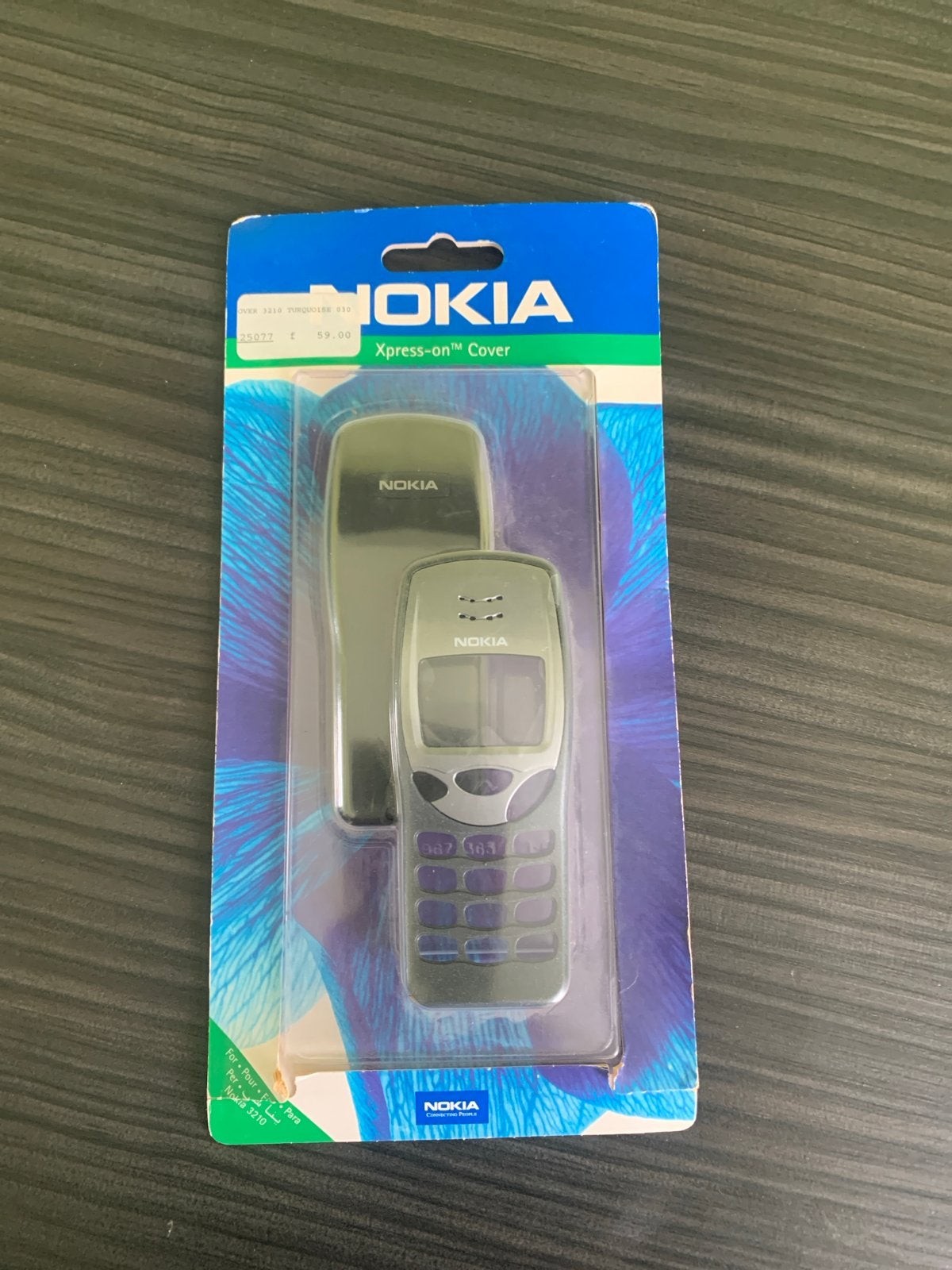 Nokia Xpress-on Cover voor Nokia 3210 - Turquoise, Telecommunicatie, Mobiele telefoons | Nokia, Ophalen of Verzenden, Nieuw, Zwart