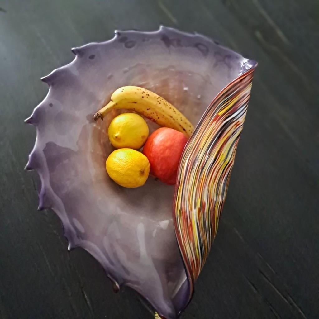 Prachtige Murano stijl schaal in schelp vorm, Huis en Inrichting, Woonaccessoires | Schalen en Manden, Ophalen, Schaal, Overige vormen