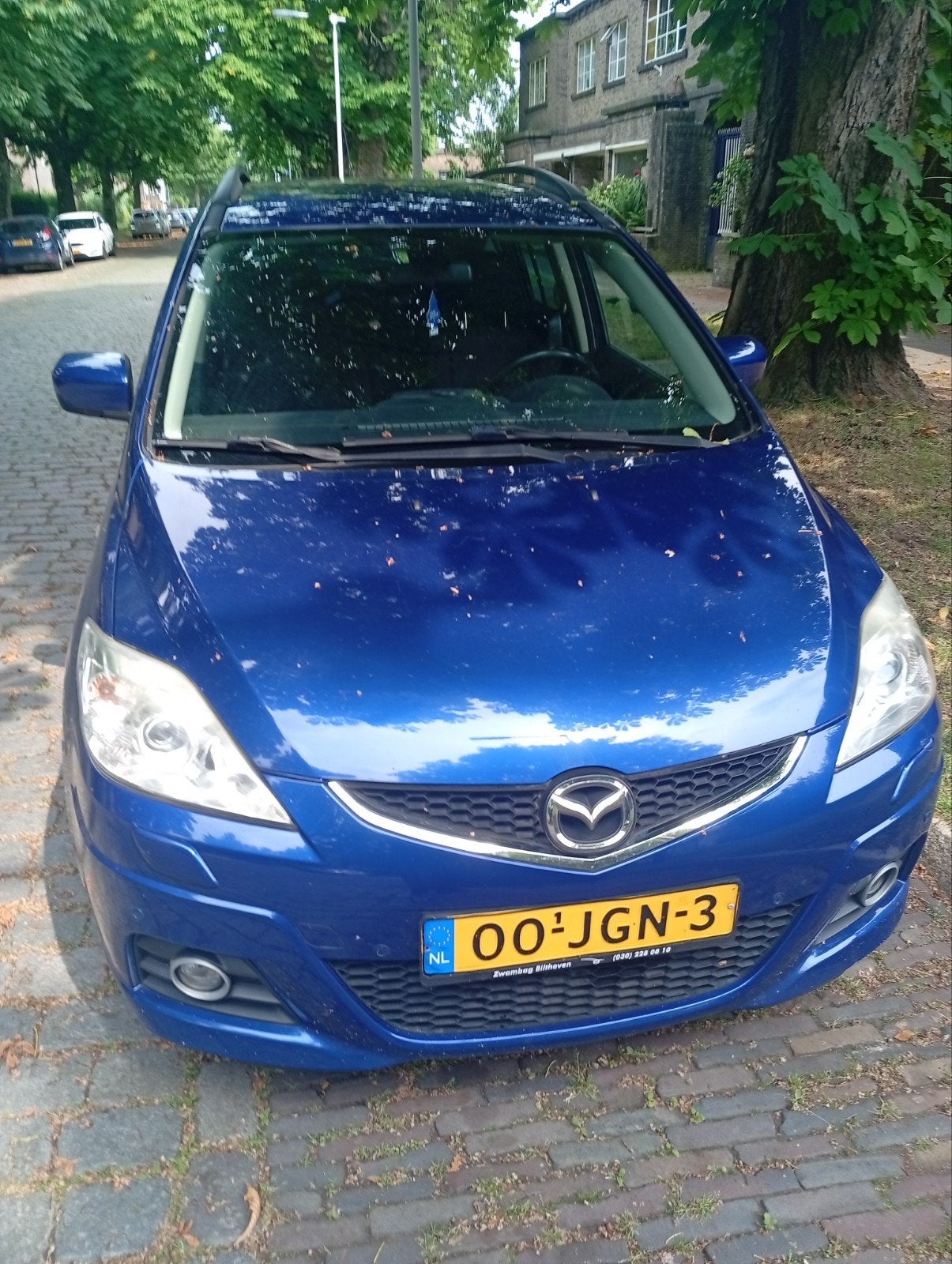 Mazda 5 1.8 2009 Blauw, Auto's, Mazda, 4 cilinders, Blauw, 7 stoelen, Origineel Nederlands