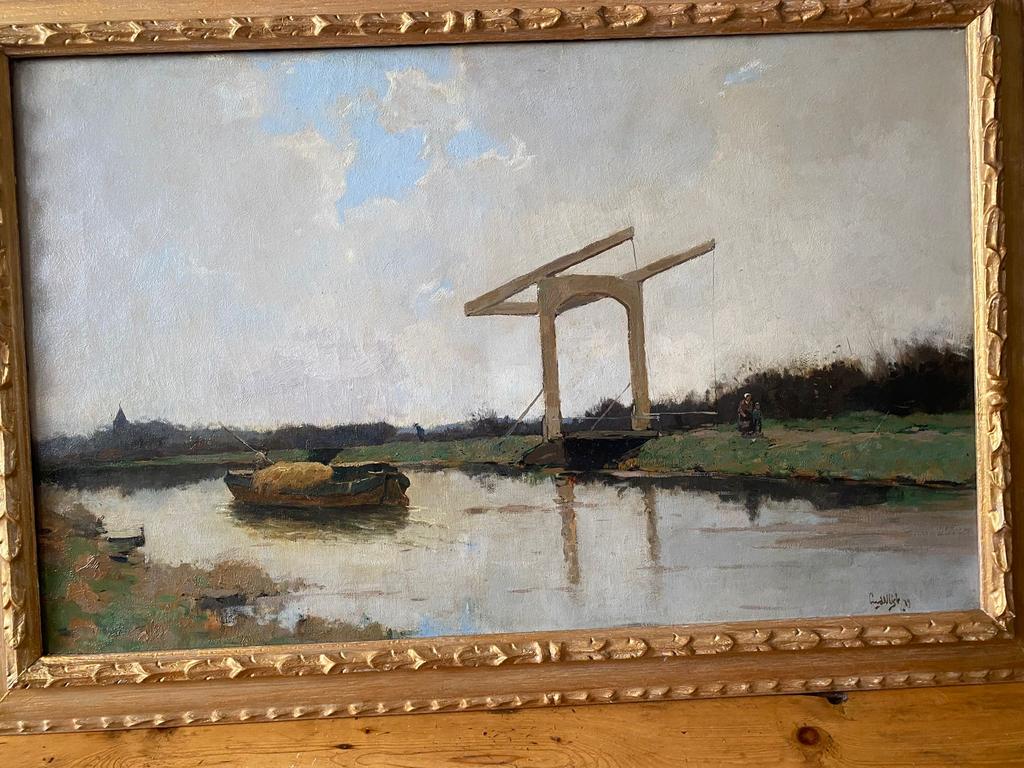 Leendert van der Vlist olieverf op doek, Antiek en Kunst, Ophalen