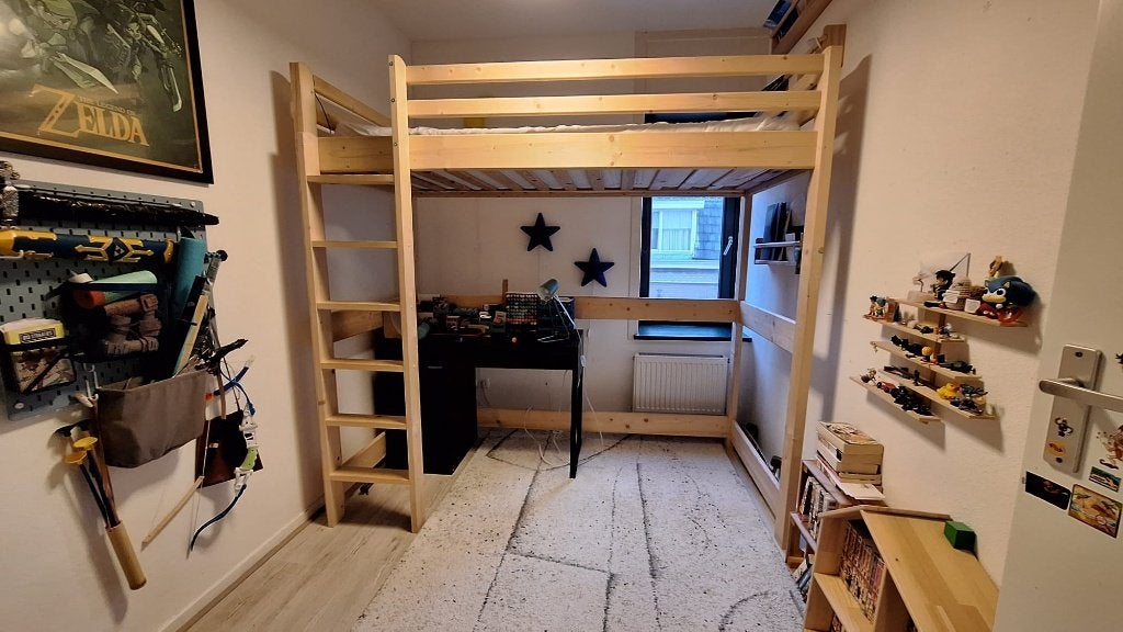Hoogslaper, Ophalen, Hoogslaper, Eenpersoons, 210 cm