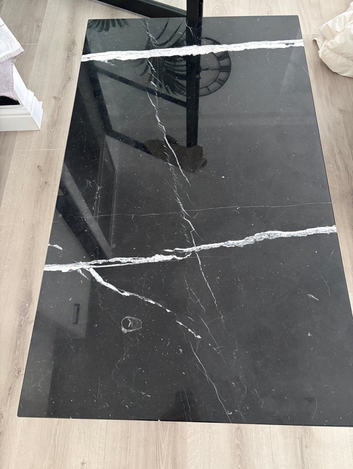 Marmeren salontafel 120x70cm, Ophalen, Overige materialen, 100 tot 150 cm, 50 tot 100 cm