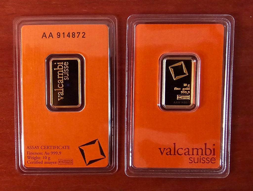 Valcambi 10 gram .999 goud in blister, Ophalen of Verzenden, Goud