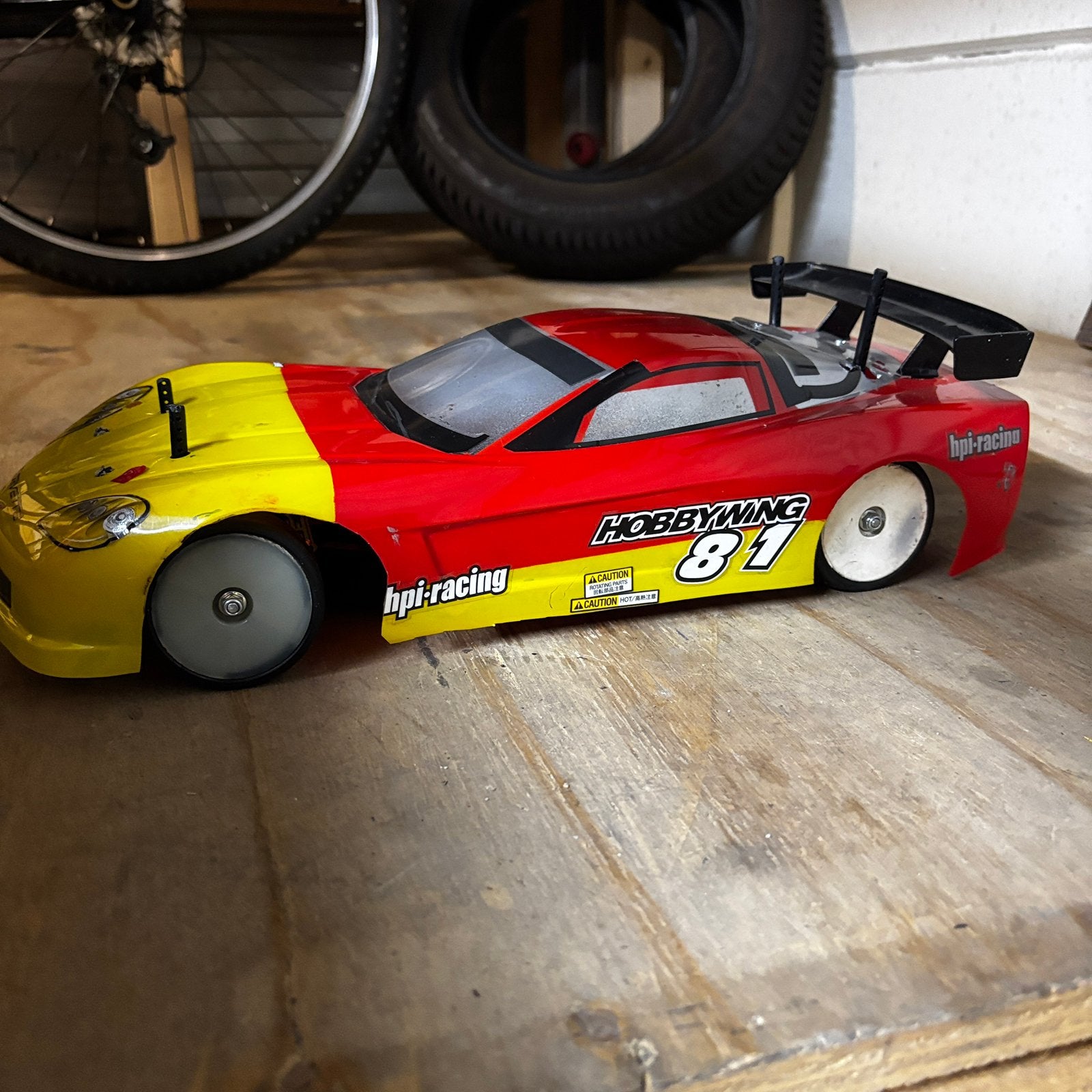 Tamiya TT-02 RC auto 1:10 + HPI Corvette C6 body, Ophalen of Verzenden, Zo goed als nieuw, Auto onroad