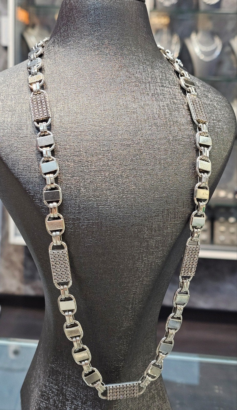 Italiaans zilver platte Kingsley ketting, Sieraden, Tassen en Uiterlijk, Kettingen, Ophalen of Verzenden, Zo goed als nieuw, Goud