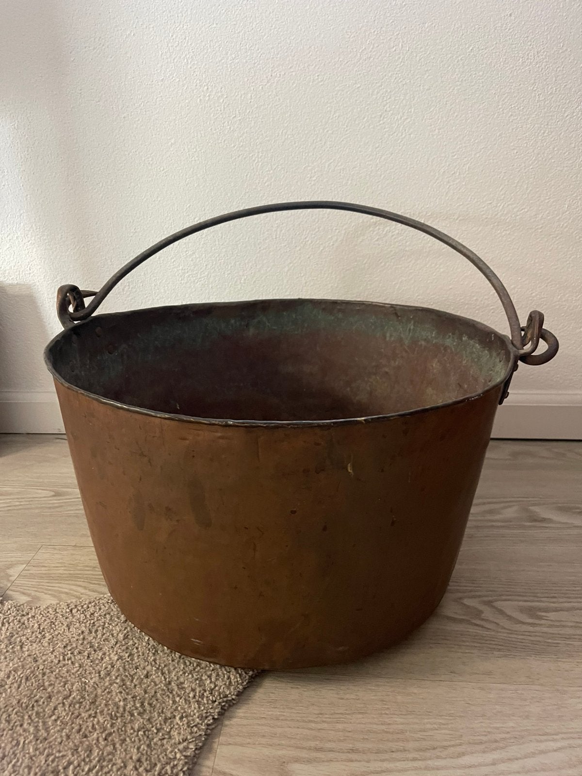 Grote Koperen Ketel met Handvat – Decoratief & Functioneel, Ophalen, Koper