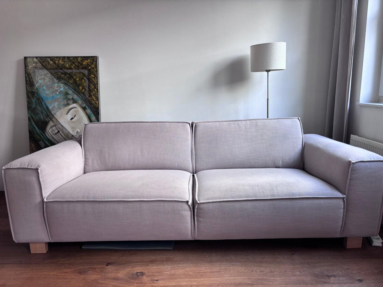 Montel bank taupe, Huis en Inrichting, Ophalen, Gebruikt, Driepersoons, 75 tot 100 cm
