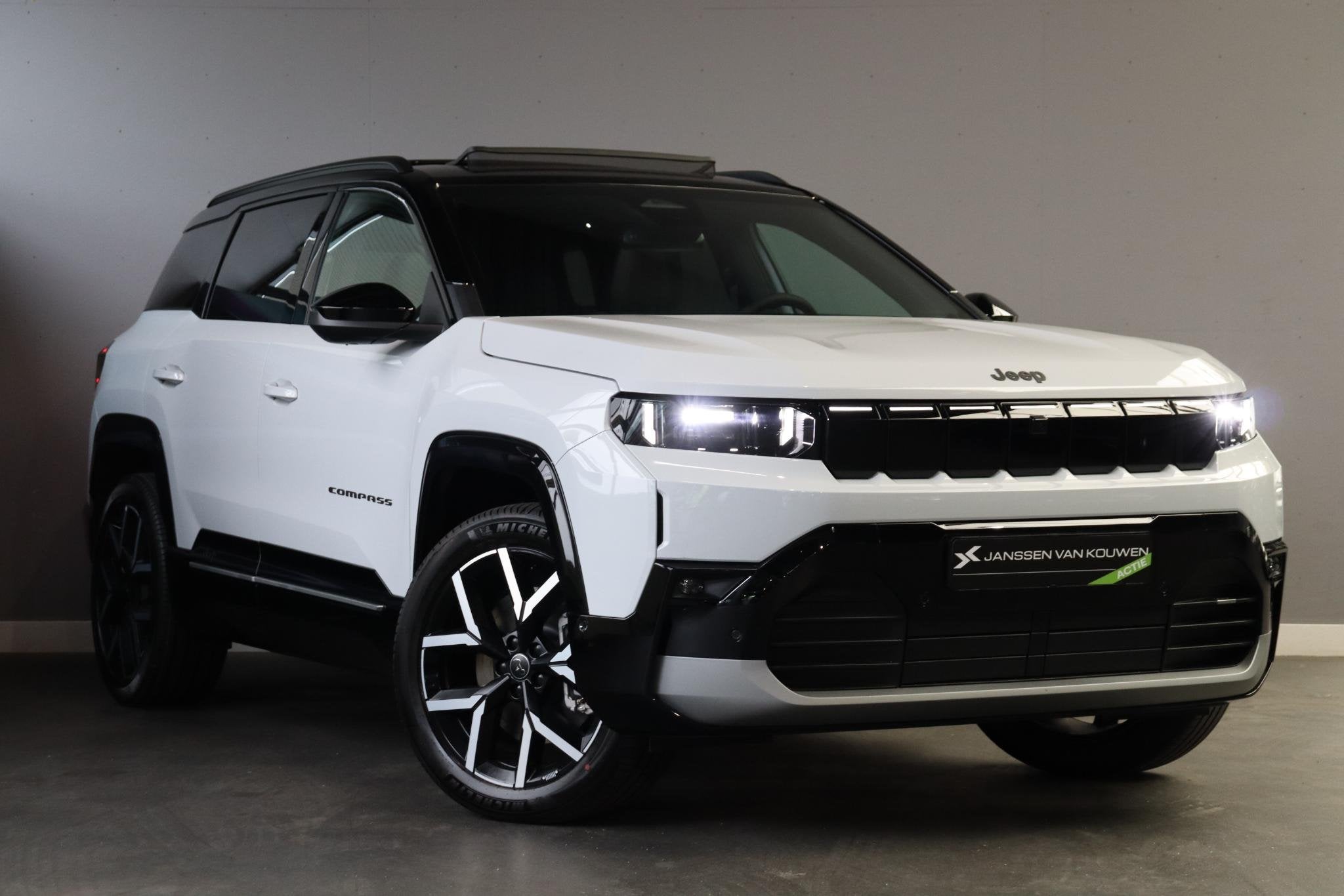 Jeep Compass First Edition 1.6 E-Hybrid Panoramadak / Stoelk, Auto's, 213 pk, 4 cilinders, 1865 kg, Wit