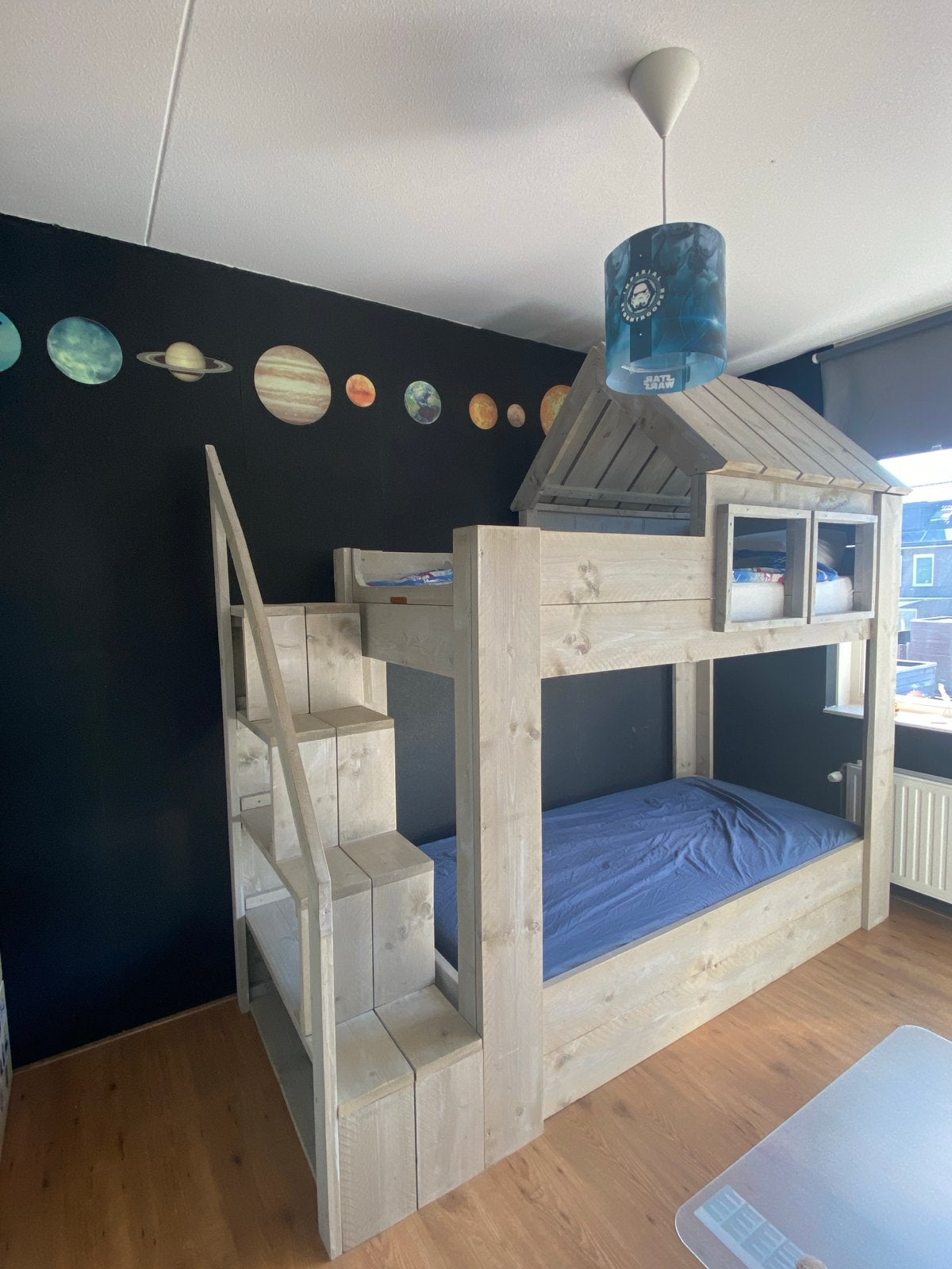 Steigerhouten stapelbed ‘Kaj’ van Vanlonden, Ophalen, Gebruikt, Stapelbed