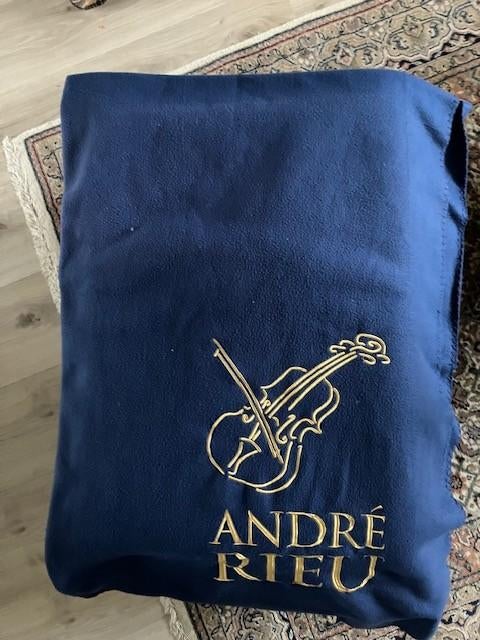 Blauwe Plaid André Rieu 130 x 180 cm, 100 tot 150 cm, Blauw, Ophalen of Verzenden, Zo goed als nieuw