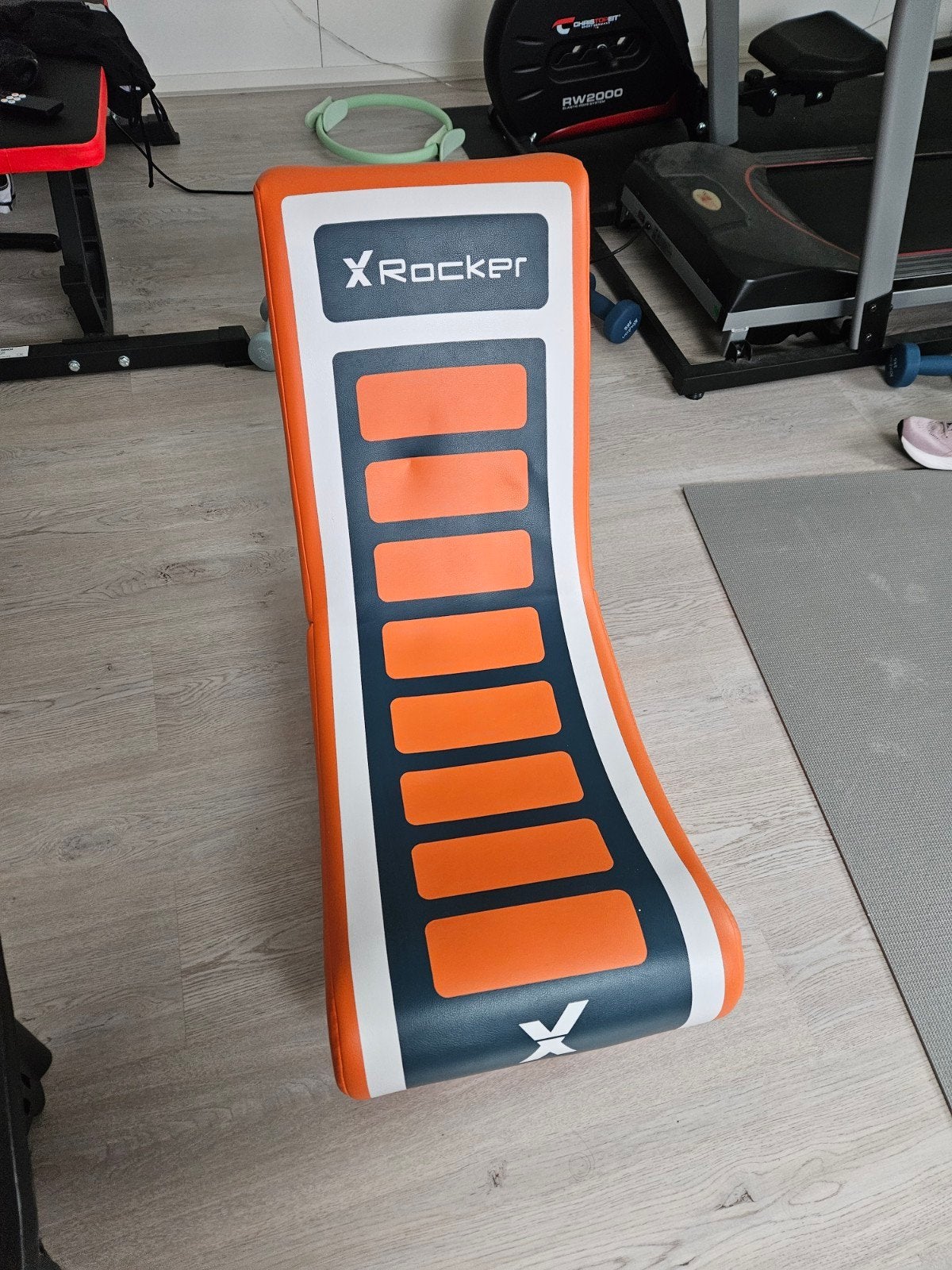 X Rocker Gaming Vloerstoel - Oranje/Zwart, Ophalen, Kunststof, Overige kleuren, Zo goed als nieuw