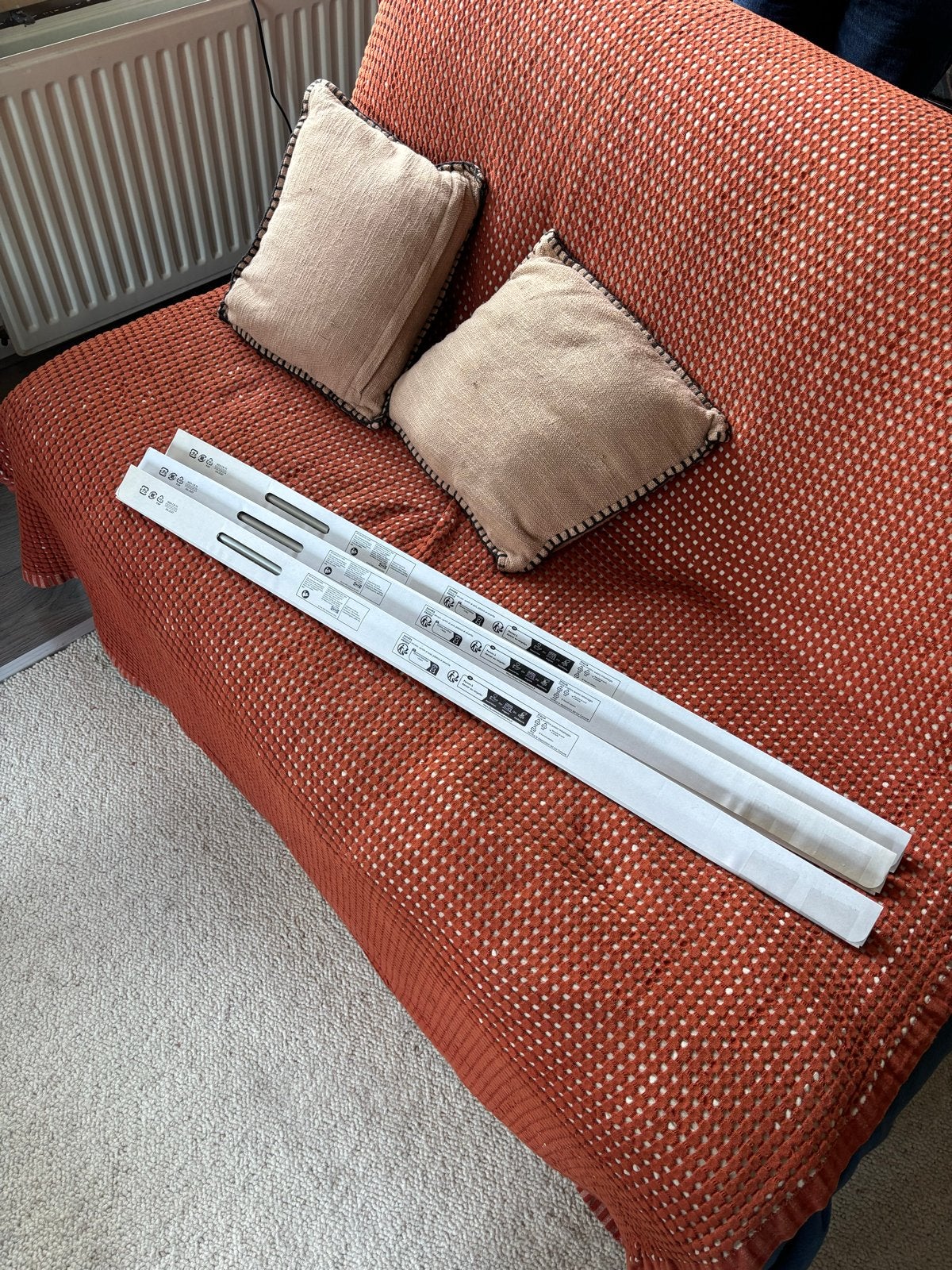 IKEA FRAMFUSIG Gordijnrail 3 stuks, Ophalen, Wit, Nieuw, Gordijn