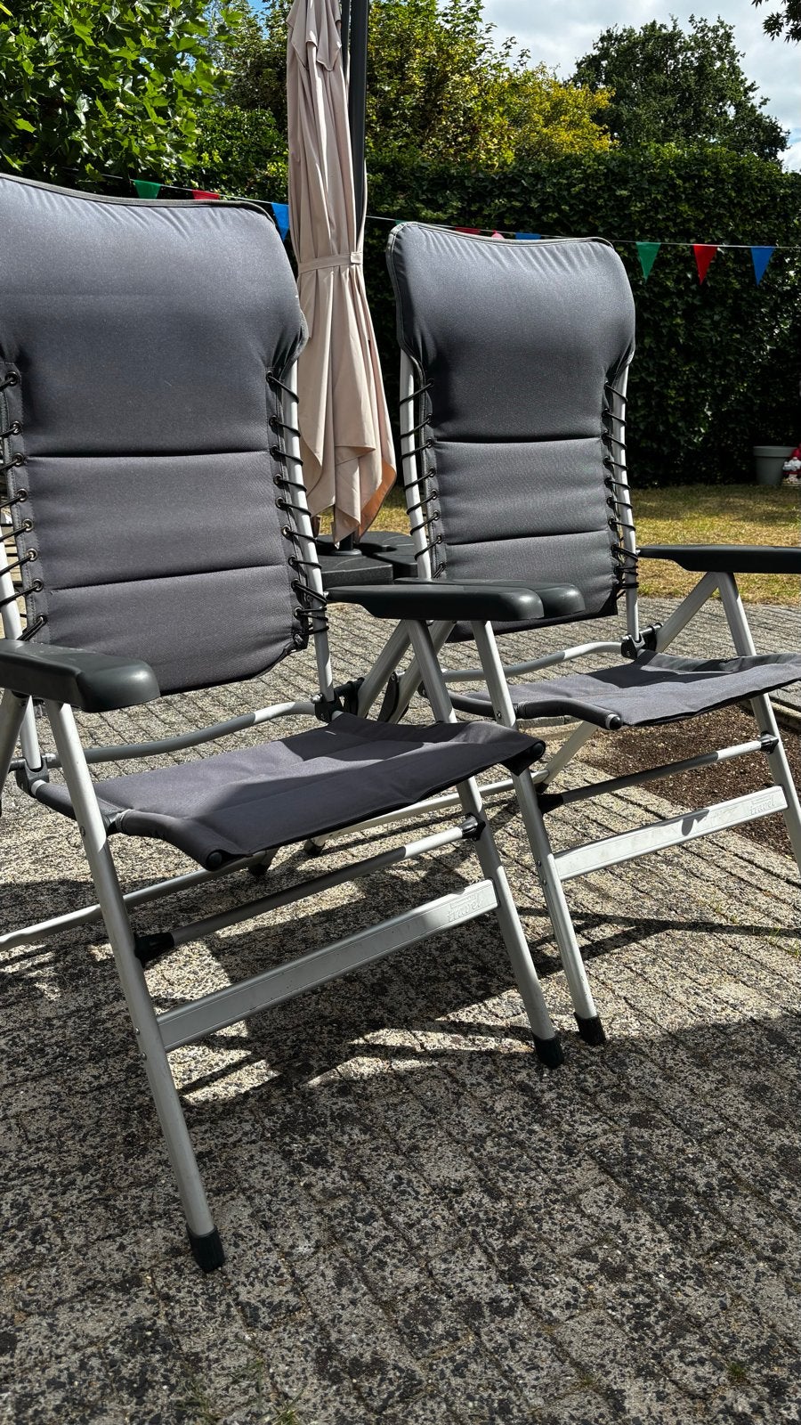 2 Comfort Travel campingstoelen - Gebruikt, Ophalen, Gebruikt, Campingstoel