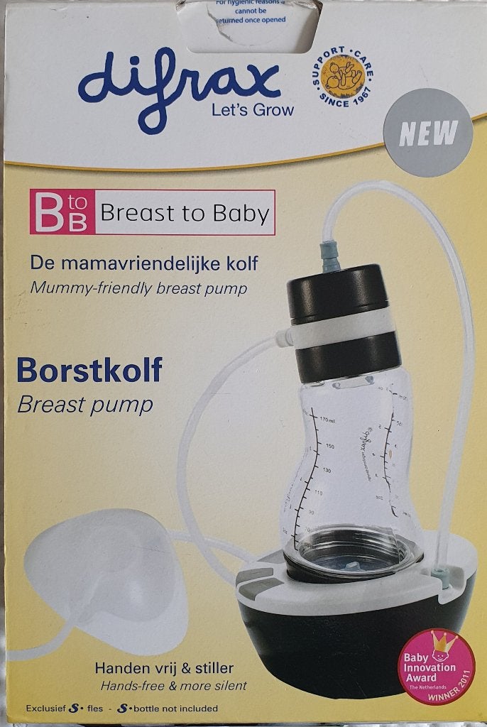 Difrax Breast to baby borstpump / borstkolf, Difrax, Gebruikt, Borstkolf, Ophalen of Verzenden