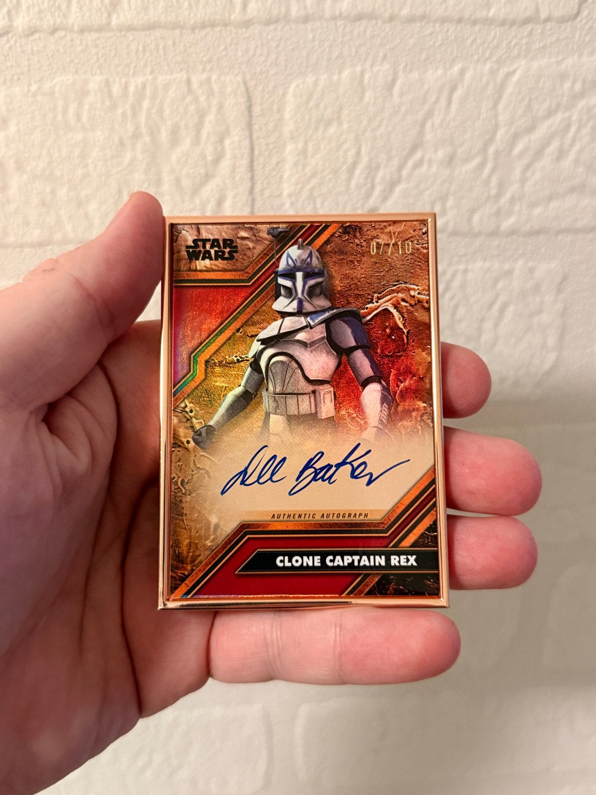 Topps Star Wars Clone Captain Rex Autograph Kaart 7/10, Ophalen of Verzenden, Nieuw