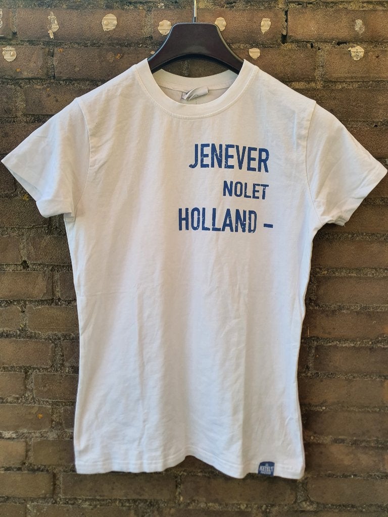 Ketel1 Jenever T-shirt L wit blauw, Ophalen of Verzenden, Zo goed als nieuw, Wit, Korte mouw