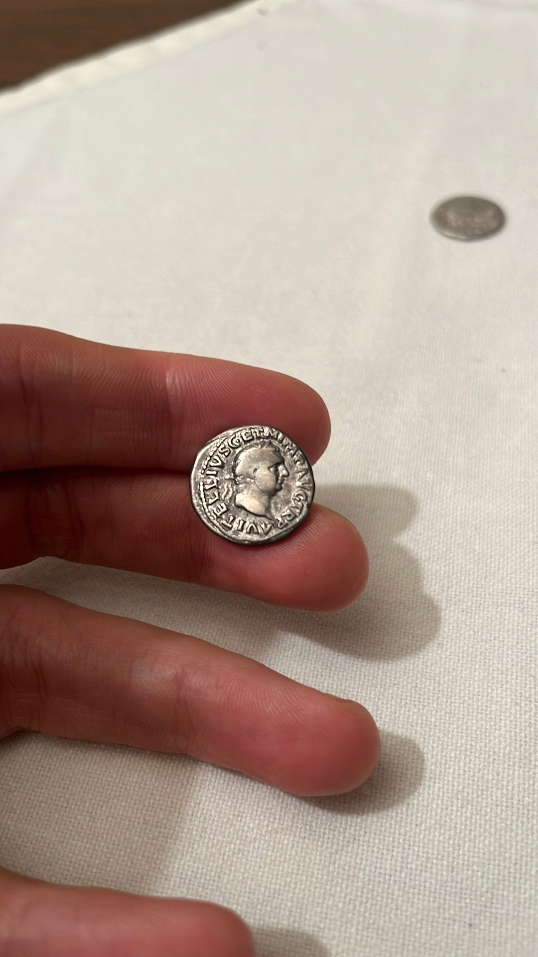 Romeinse Denarius Vitellius, Ophalen of Verzenden, Italië