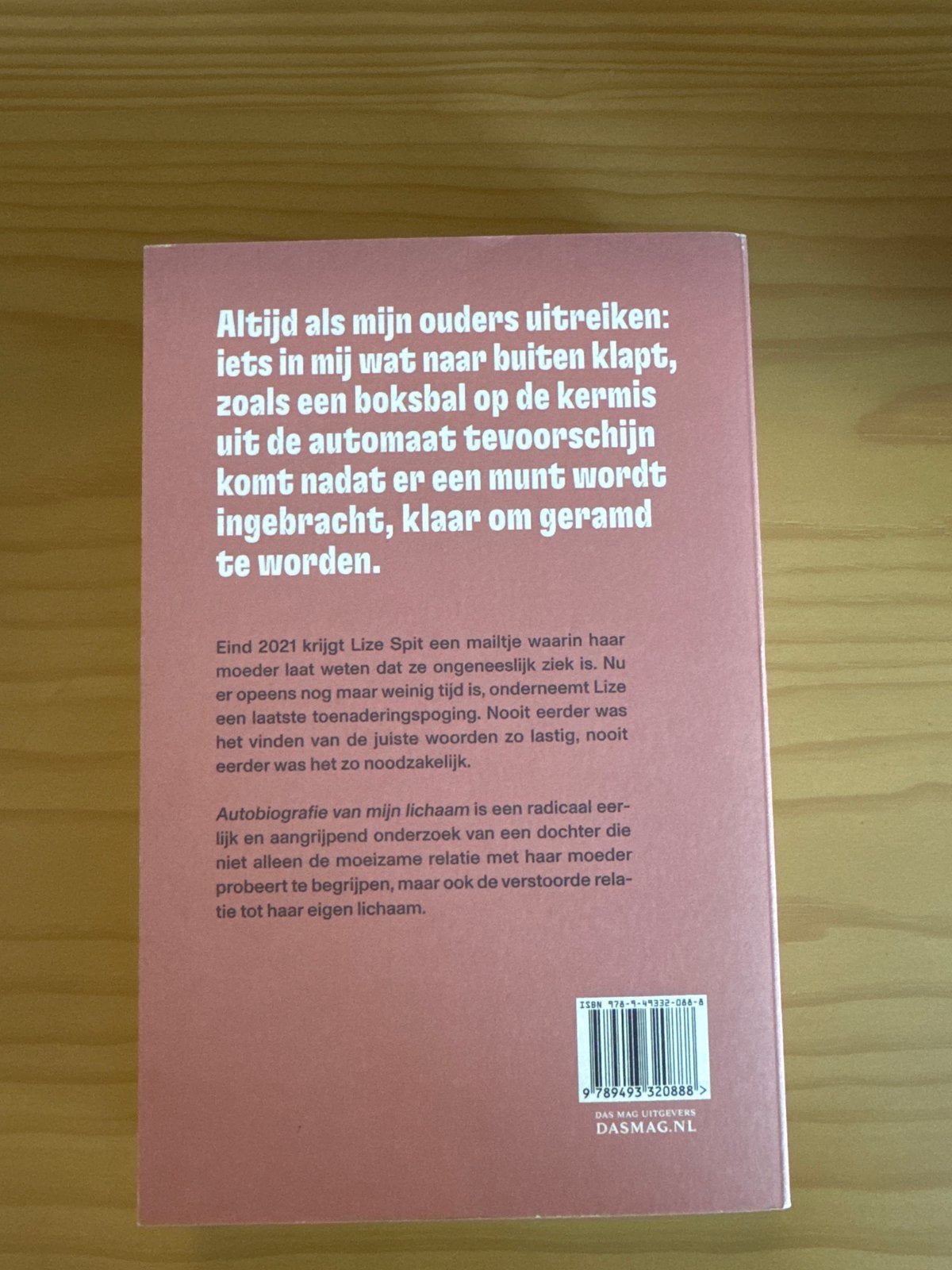 Lize Spit - Autobiografie van mijn lichaam, Ophalen of Verzenden, Zo goed als nieuw, Lize Spit