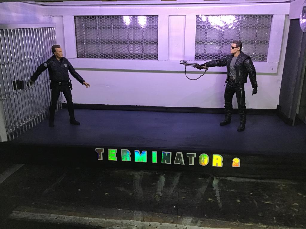 Diorama terminator 2 pescadero escape door mij gemaakt., Ophalen of Verzenden, Nieuw, Film, Actiefiguur of Pop