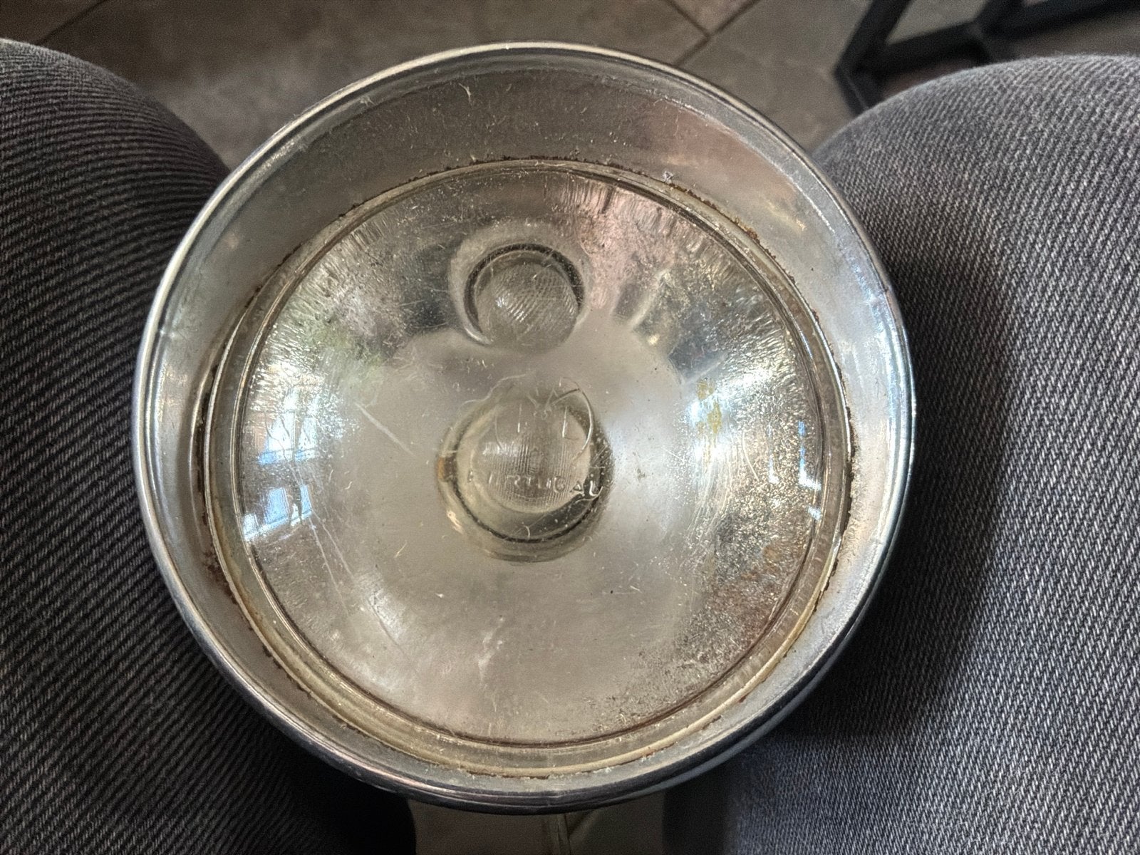 Vintage fietsvoorlicht - Zwart met chroom, Ophalen of Verzenden, Gebruikt, Overig, Voorlicht