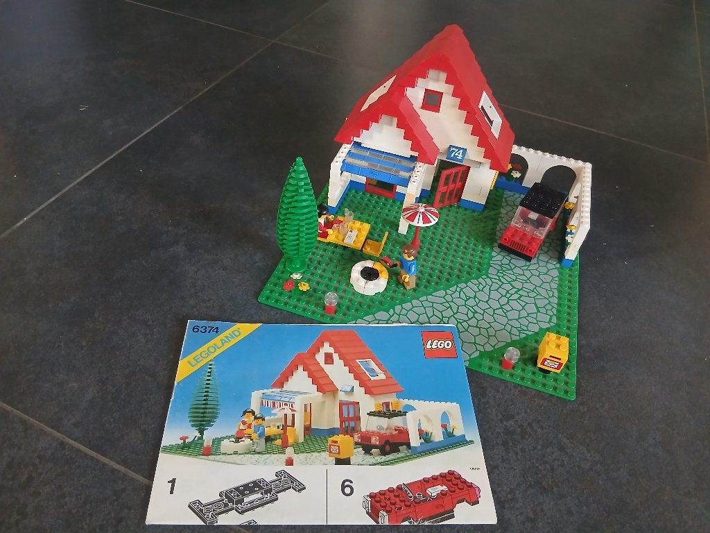 Lego 6374 Vintage Holiday Home + bouwboekje, Ophalen, Lego, Overige typen, Inclusief minifiguren