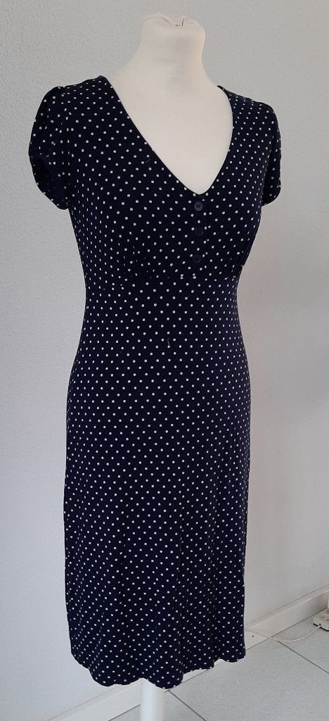 Agnes b maat 2 Donkerblauw met witte dots, Blauw, Zo goed als nieuw, Knielengte, Agnes b