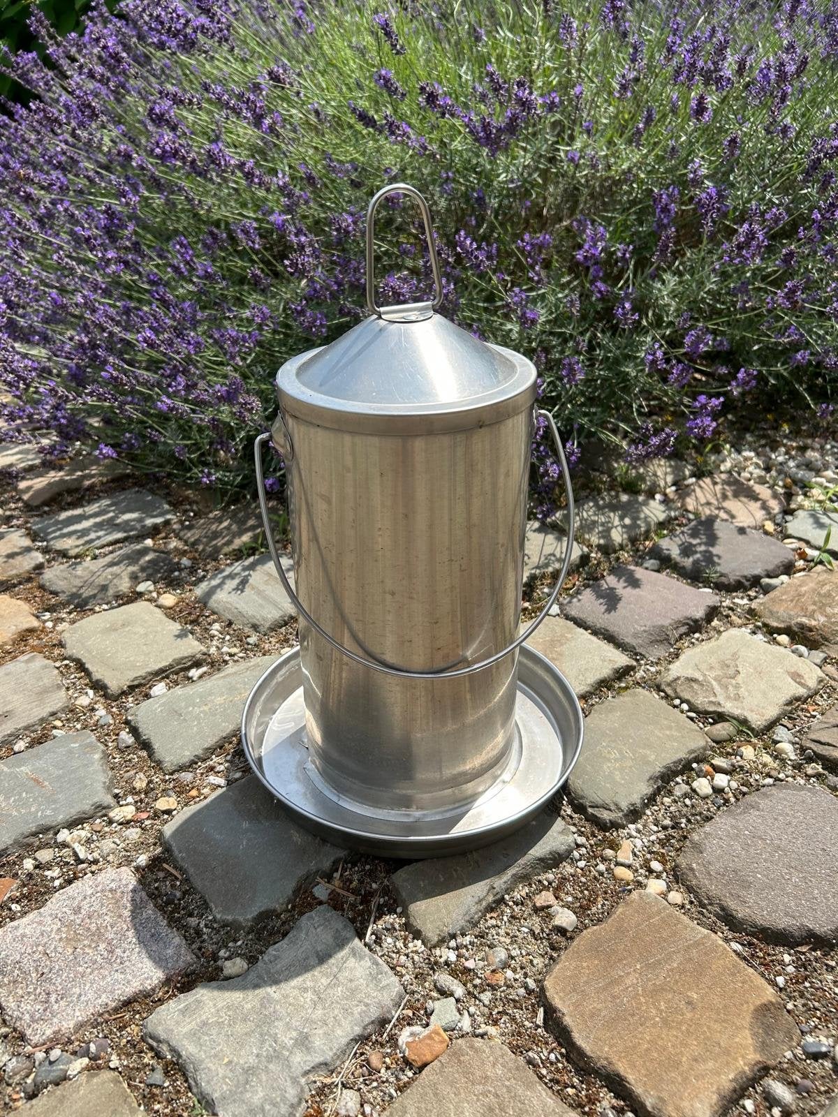 Drinkbak, waterbak voor kippen - rvs 4 liter met handvat, Ophalen, Zo goed als nieuw, Drinken en Voederen