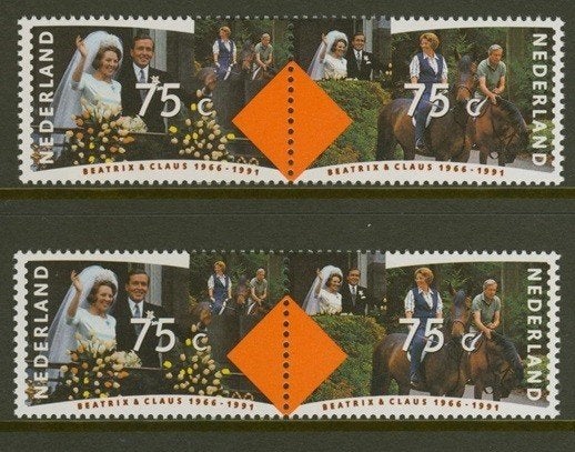 PTT Post M82 1991 Zilveren huwelijk postzegels p-82 jdu, Ophalen of Verzenden, Na 1940, Postfris