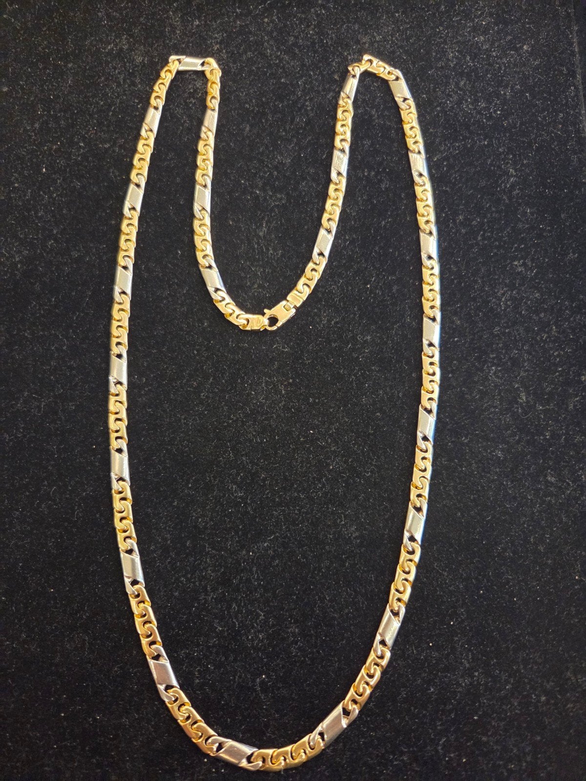 14 k gouden en witgouden ketting 57,9 gram 70 cm, Ophalen of Verzenden, Nieuw, Goud, Goud