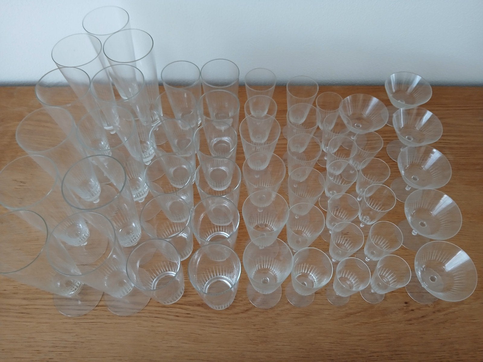 53 delig vintage Thypa glasservies 1965, Antiek en Kunst, Antiek | Glas en Kristal, Ophalen