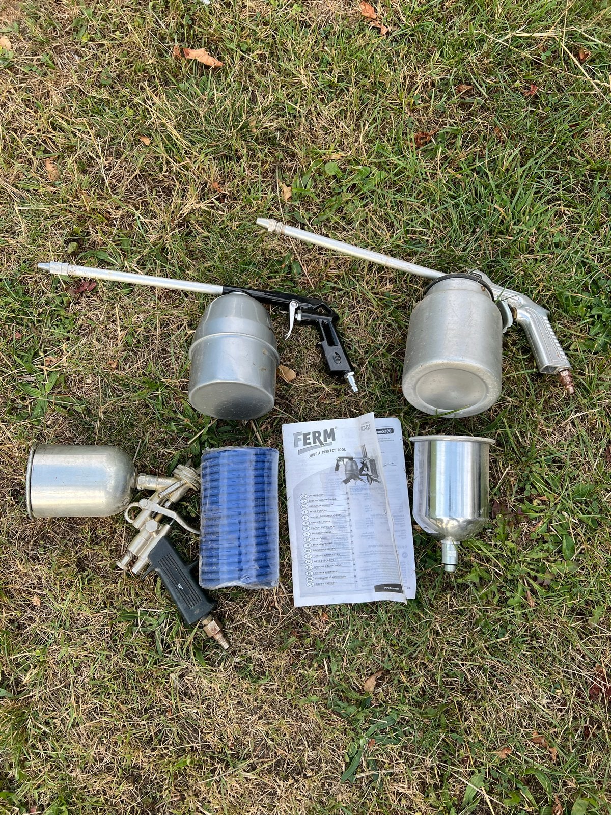 Verfspuitset voor compressor - FERM, Ophalen of Verzenden, Gebruikt