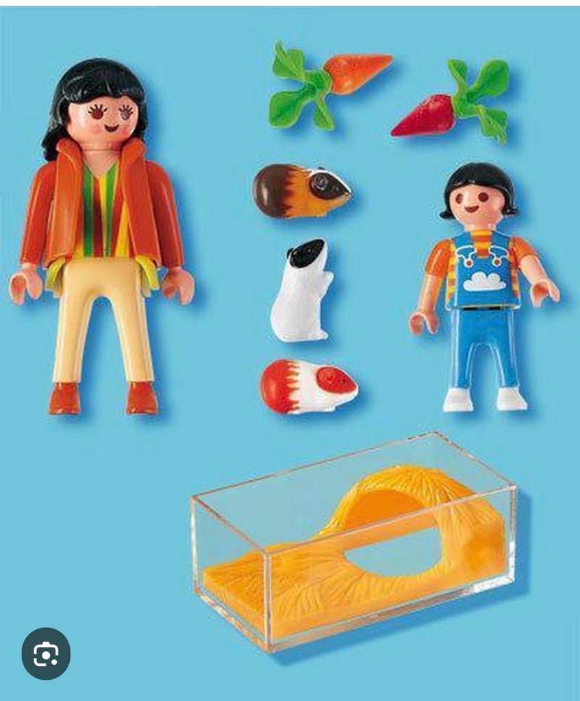 Playmobil cavia's met hok en figuren, Ophalen of Verzenden, Gebruikt, Complete set