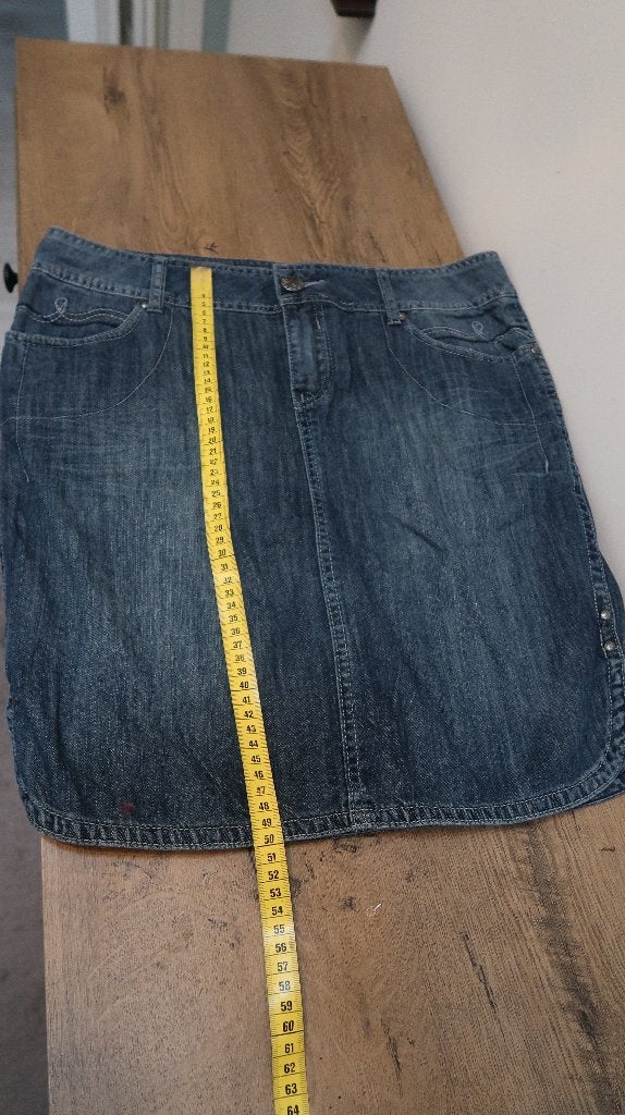 Miss Etam jeans rok maat 40 blauw, Maat 38/40 (M), Blauw, Ophalen of Verzenden, Zo goed als nieuw