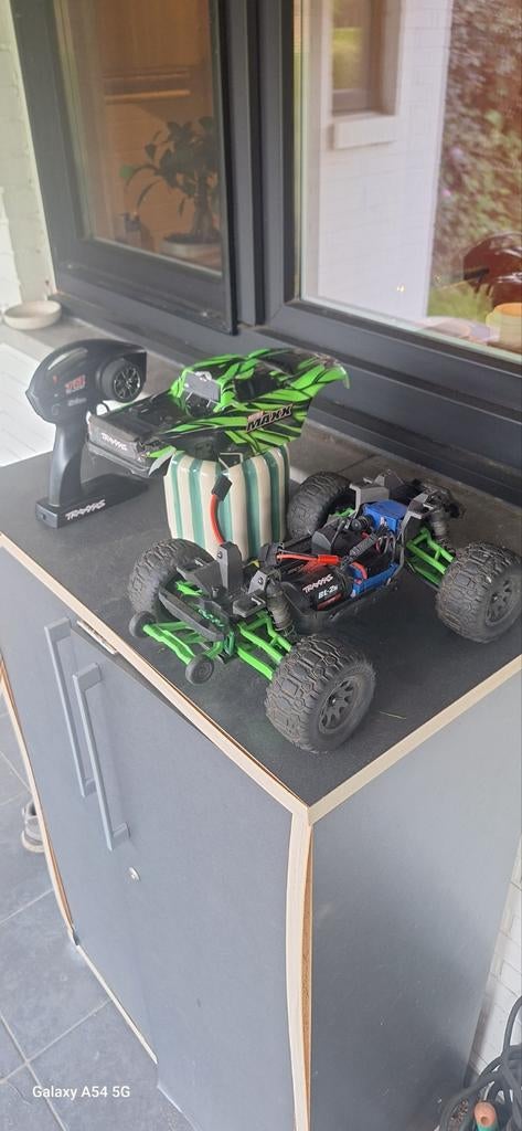 Traxxas Mini Maxx met upgrades en 2S Lipo, Elektro, Gebruikt, Auto offroad, Ophalen of Verzenden