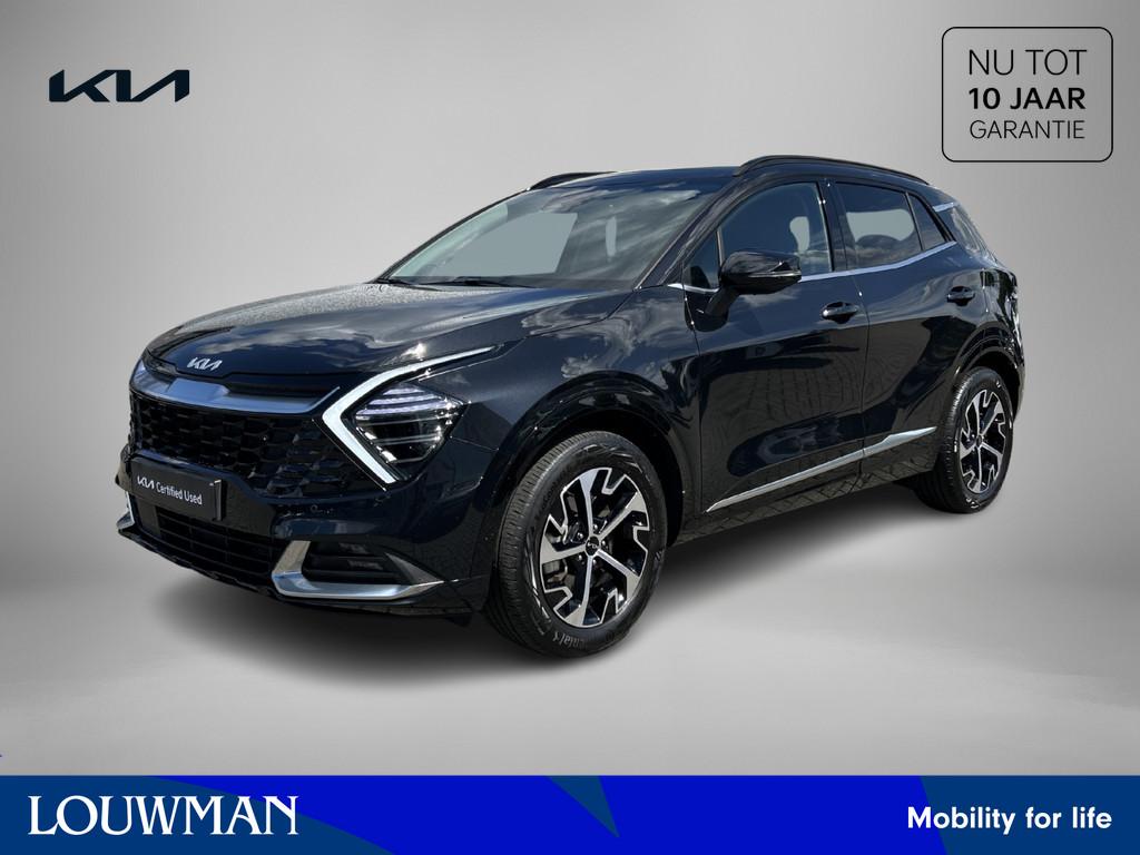 Kia Sportage 1.6 T-GDi Hybrid DynamicPlusLine | Panoramadak, Auto's, Kia, 12 maanden, Gebruikt, 4 cilinders, Zwart