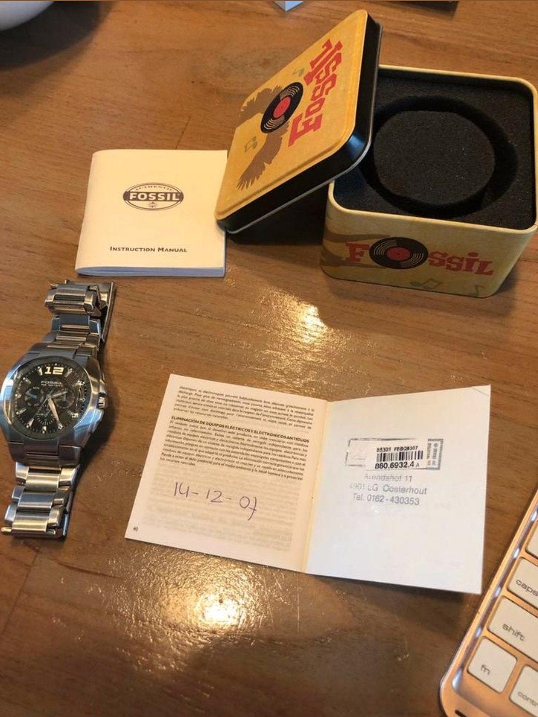 Fossil Blue BQ9307 Herenhorloge - Citizen Miyota Quartz, Ophalen of Verzenden, Zo goed als nieuw