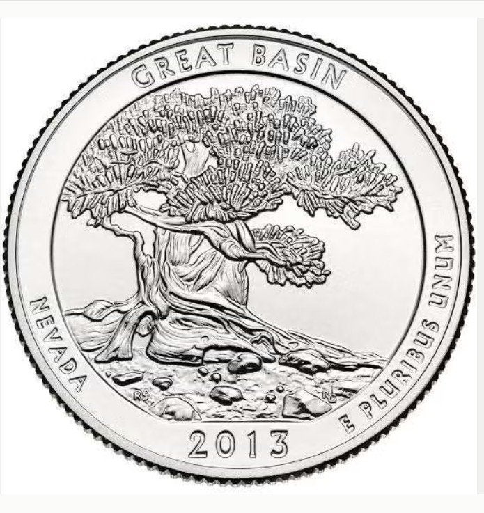 Amerika - Quarter 2013 - Nevada - Great Basin, Verzenden, Noord-Amerika, Losse munt