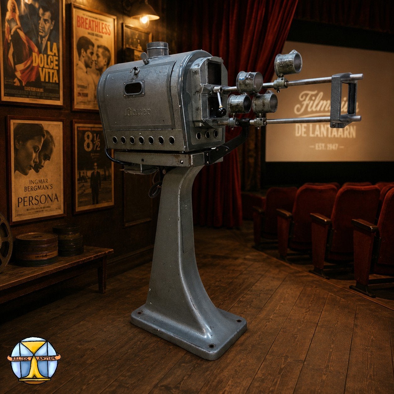 Vintage grote bioscoop filmprojector Bauer 50s Großdia, Ophalen of Verzenden