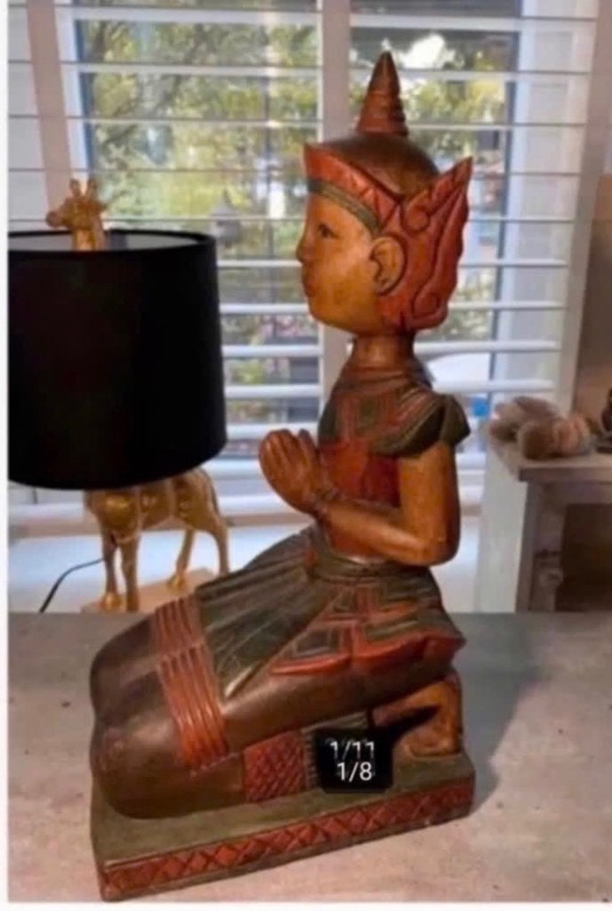 Prachtig XL houten Indonesisch beeld, hoog 36 cm, Ophalen of Verzenden