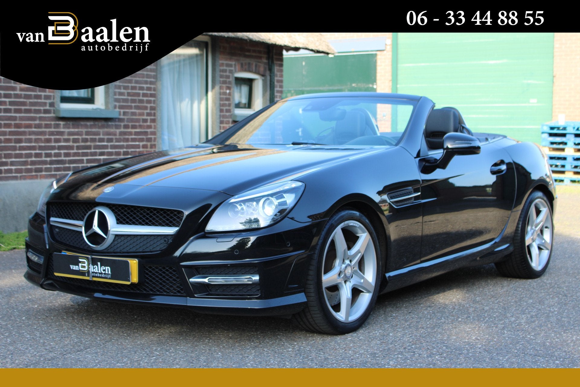 Mercedes-Benz SLK 200 AMG STYLE PANO DAK ORG NL NAVI LEER AI, Auto's, Automaat, Gebruikt, 4 cilinders, Cabriolet