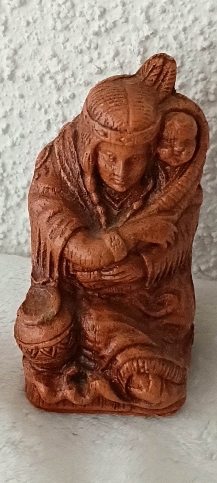 Vintage Inheemse Amerikaanse vrouw 6.5 cm hoog, Ophalen of Verzenden