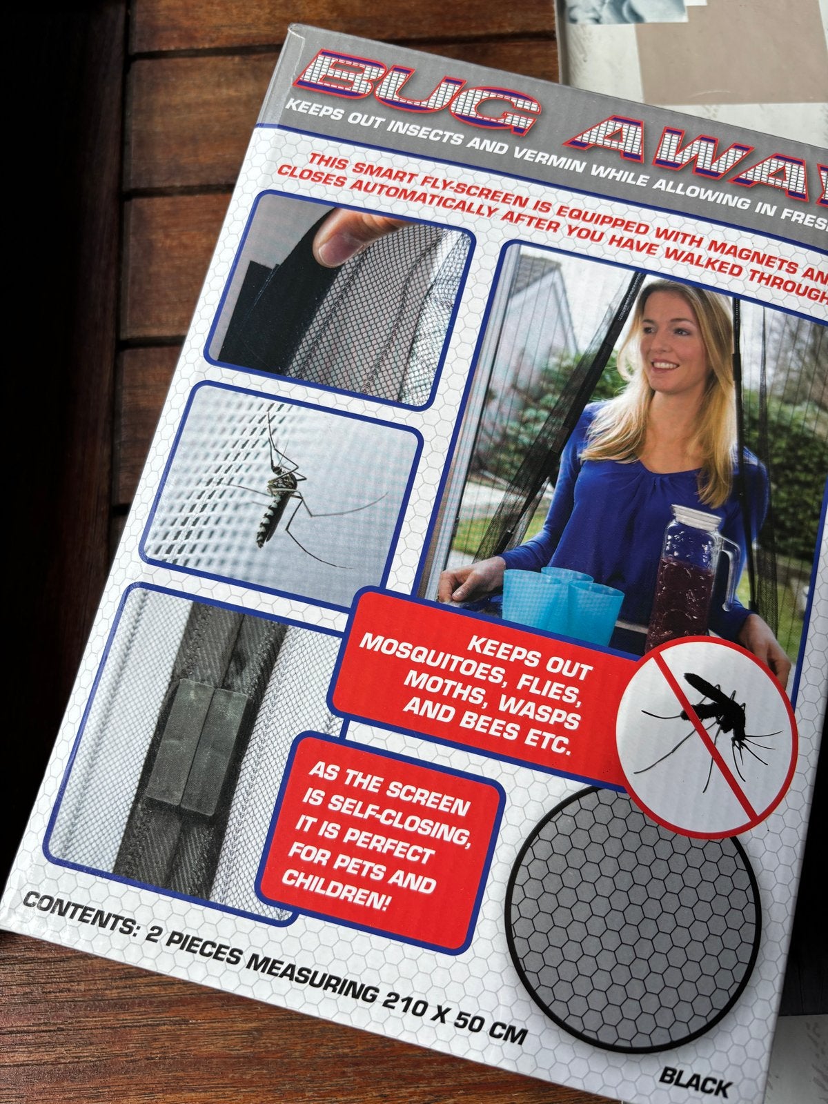 Buc Away Hordeur - Houd insecten buiten!, Doe-het-zelf en Verbouw, Deuren en Horren, Ophalen, 80 tot 100 cm, 215 cm of meer, Hordeur