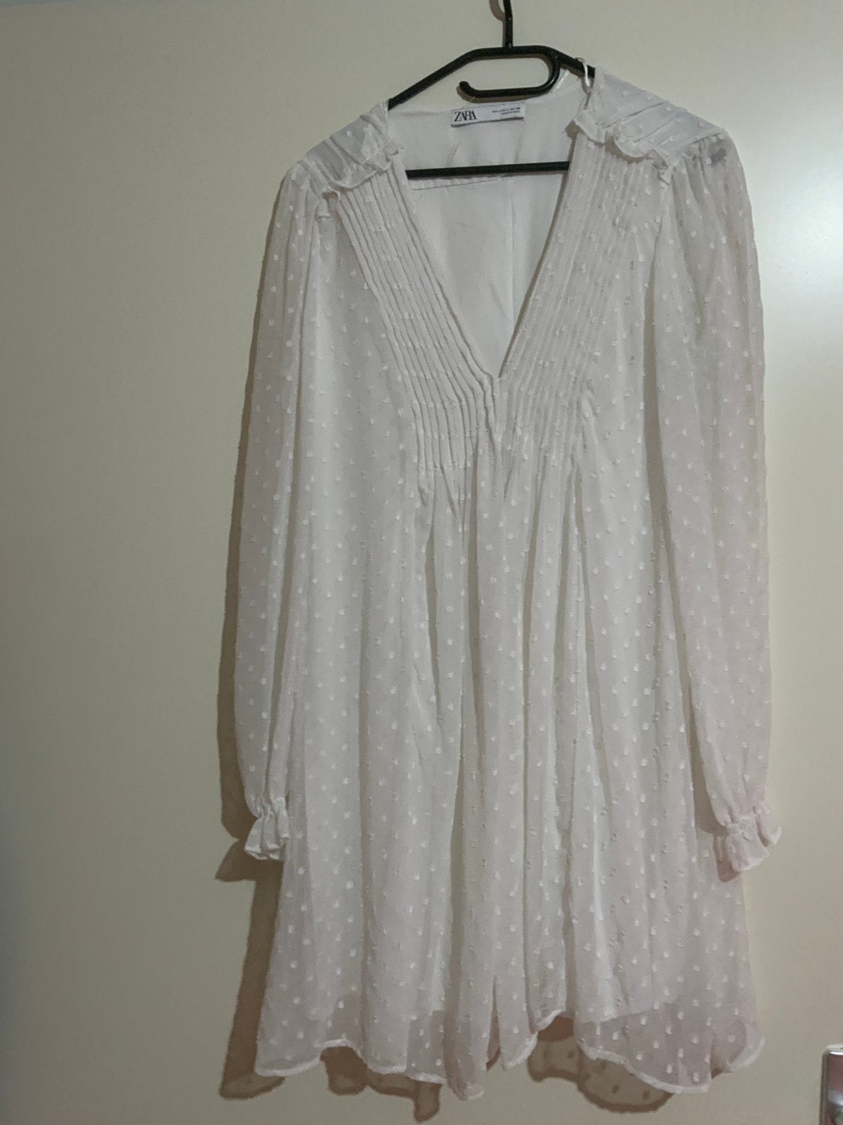 Zara jurk wit mt l 40, Kleding | Dames, Jurken, Maat 38/40 (M), Wit, Ophalen of Verzenden, Zo goed als nieuw