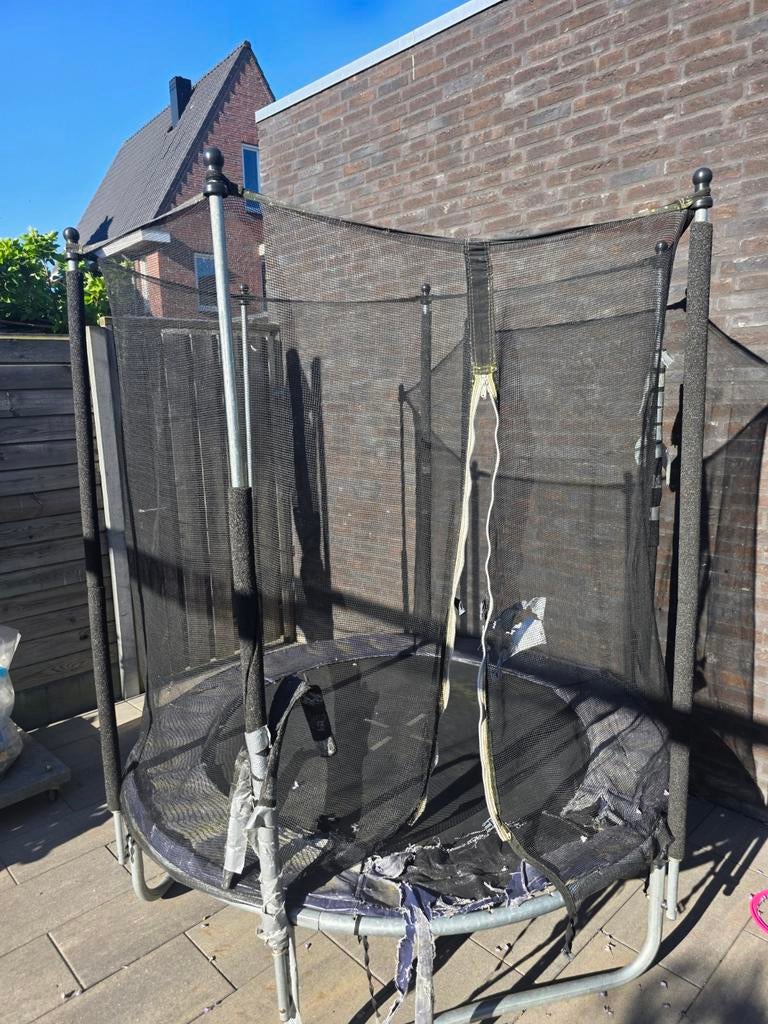 Gebruikte trampoline met veiligheidsnet - 180 cm, Ophalen, Gebruikt