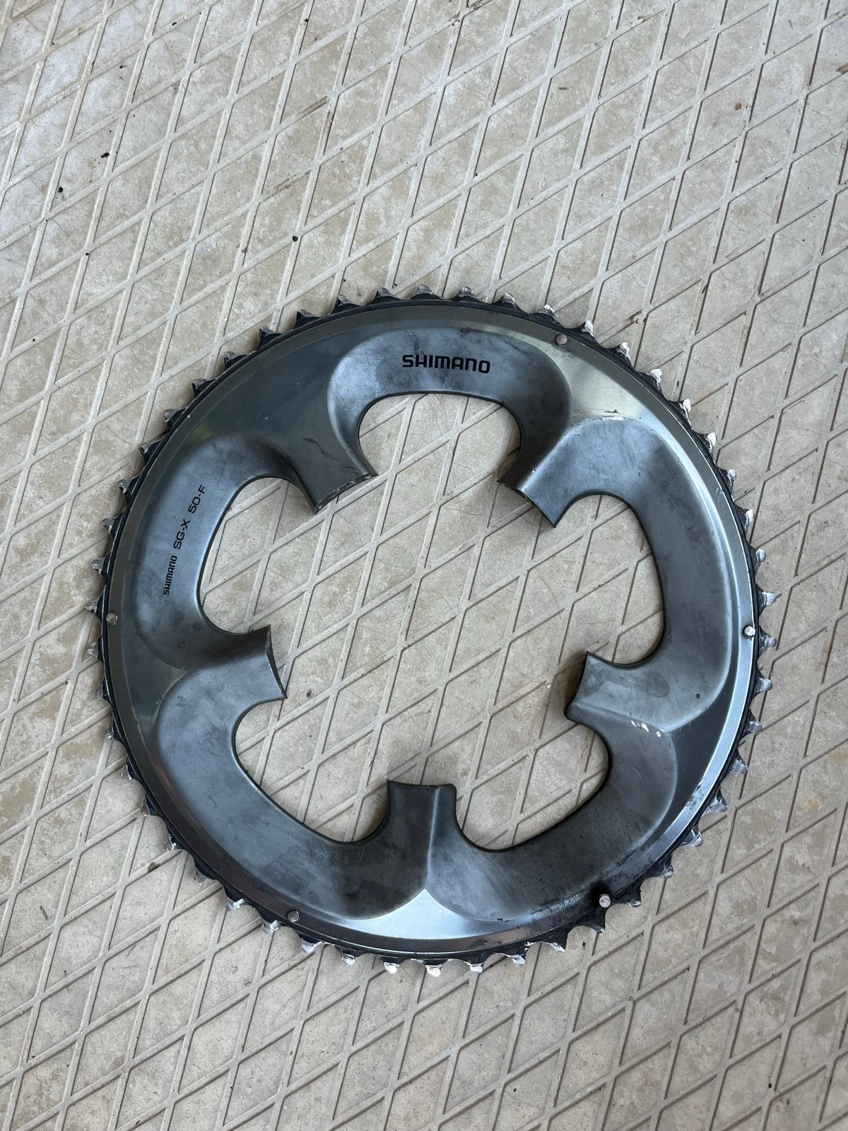 Shimano ultegra cranck blad 50, Crankstel of Pedalen, Gebruikt, Ophalen of Verzenden, Aluminium