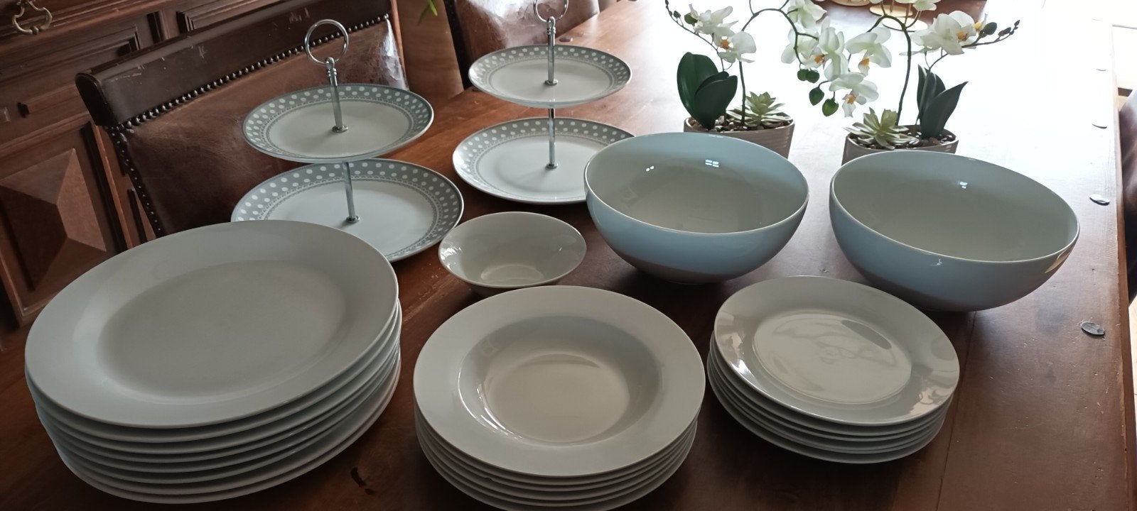6 persoons servies, Ophalen, Porselein, Overige stijlen, Bord(en)